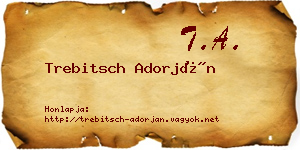 Trebitsch Adorján névjegykártya